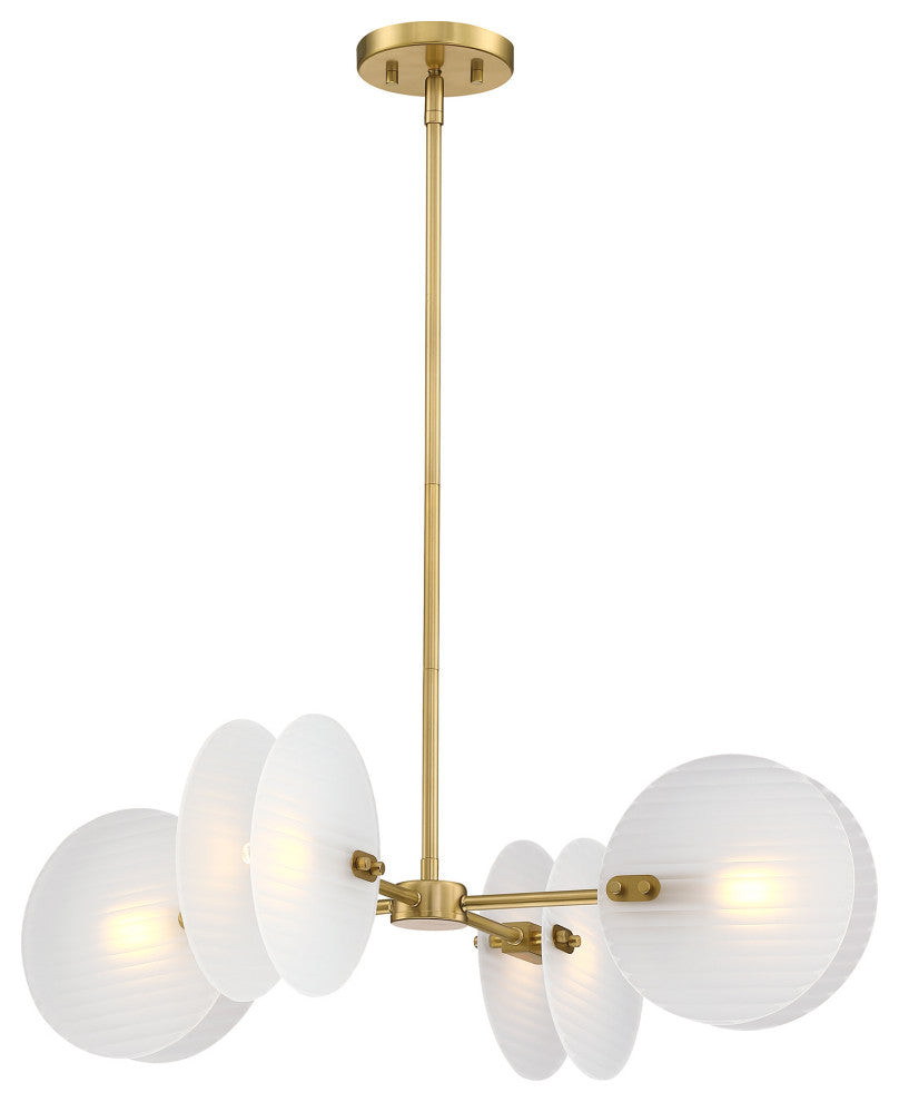 Designers Fountain D311C-4CH Sky Fall 4 Light 28"W Chandelier - Brushed Gold
