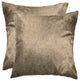 18"x18" Torino Cowhide Pillows, Set of 2, Taupe