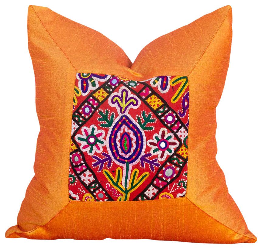 Swra Indian Silk Decorative Pillow