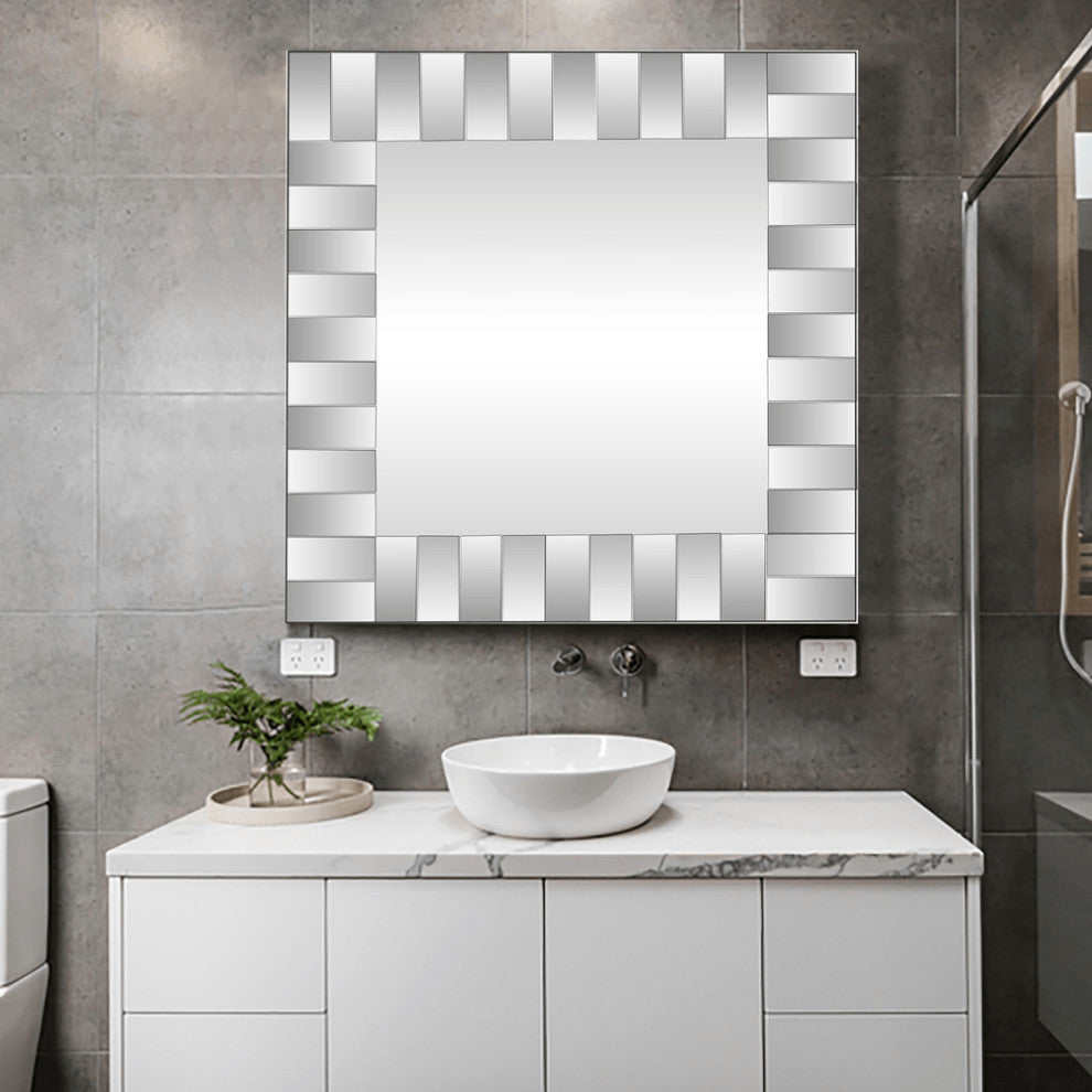 Clear Square Accent Glass Mirror