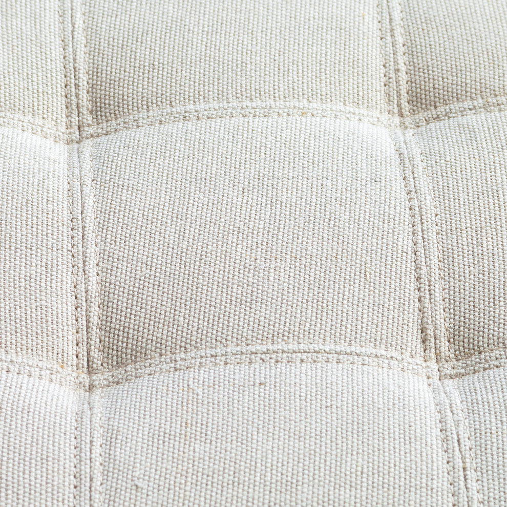 GDF Studio Brighton Contemporary Tufted Linen Storage Ottoman Bench