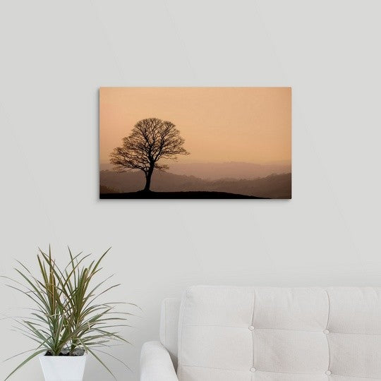 "Sentinel at Dusk" Wrapped Canvas Art Print, 24"x14"x1.5"