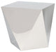Penta Stainless Steel Side Table, Polished Silver