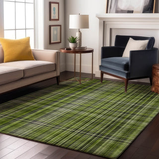 Premium Machine Washable Mayfield AMF541 Green 3' x 5' Rug