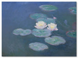 'Waterlilies Evening' Canvas Art by Claude Monet