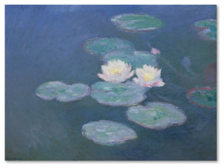 'Waterlilies Evening' Canvas Art by Claude Monet