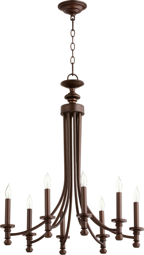 Rossington 8-Light Chandelier, Oiled Bronze