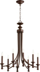 Rossington 8-Light Chandelier, Oiled Bronze