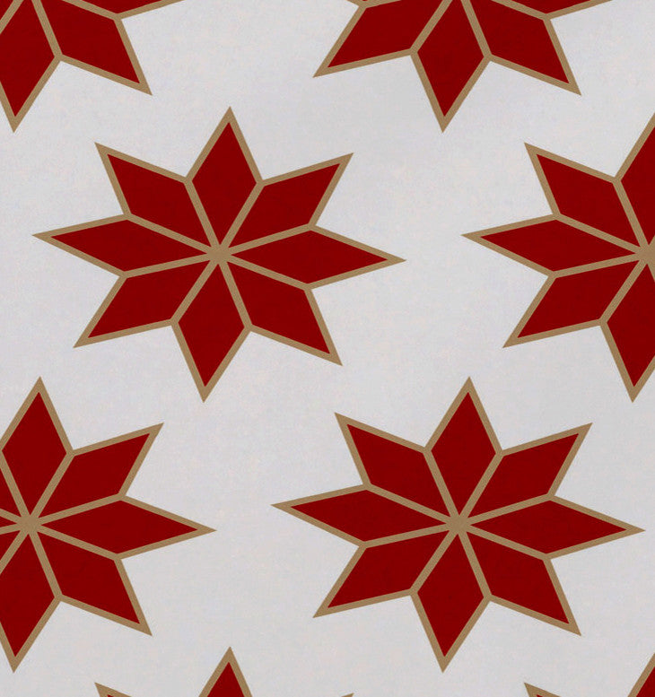 Decorative Holiday Placemat, Set of 4 Geometric, Red