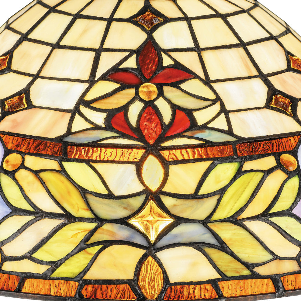 Quoizel TF5215T Quinn 2 Light 23" Tall Tiffany Table Lamp - Vintage Bronze