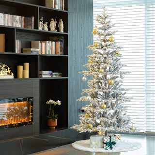 8' Deluxe Pre-Lit Artificial Christmas Tree