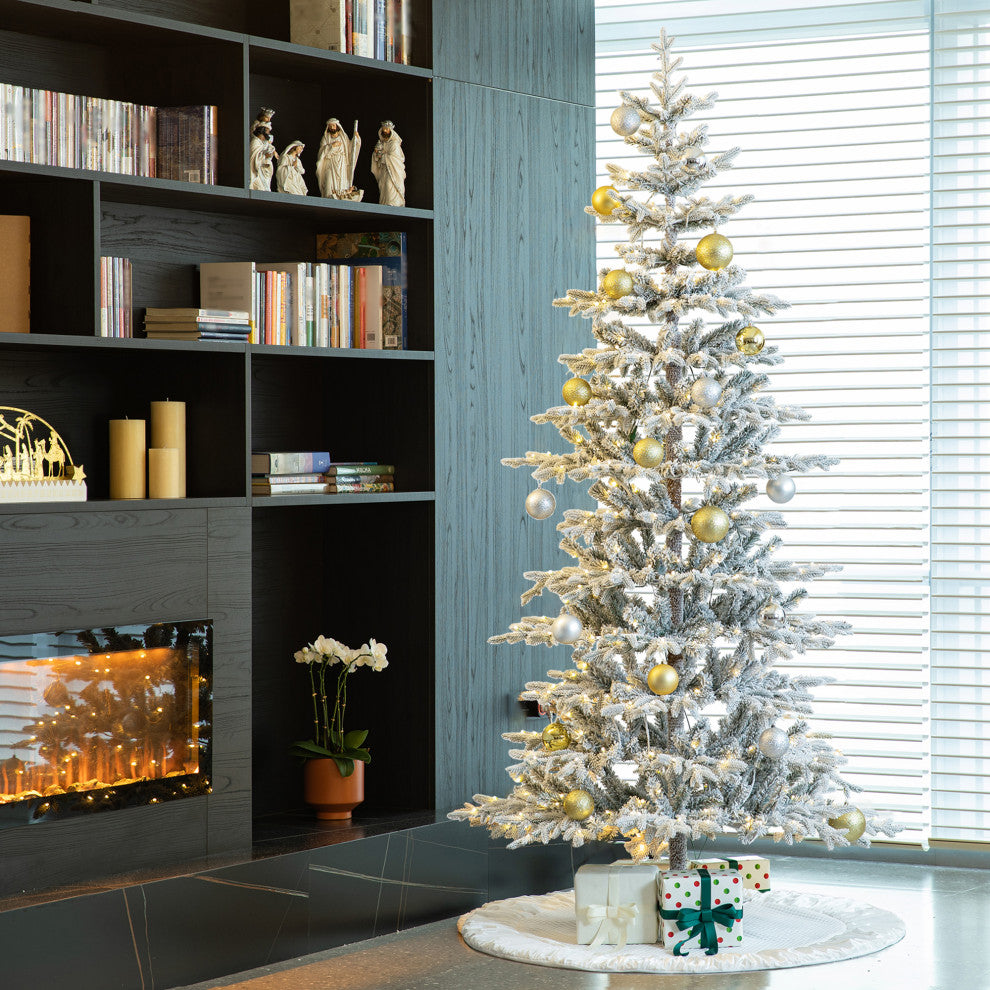8' Deluxe Pre-Lit Artificial Christmas Tree