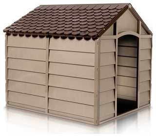 Starplast Small Dog House Kennel,  Mocha/Brown