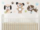 Puppy Dogs Fabric Wall Decals, Set of Three Adorable Puppies