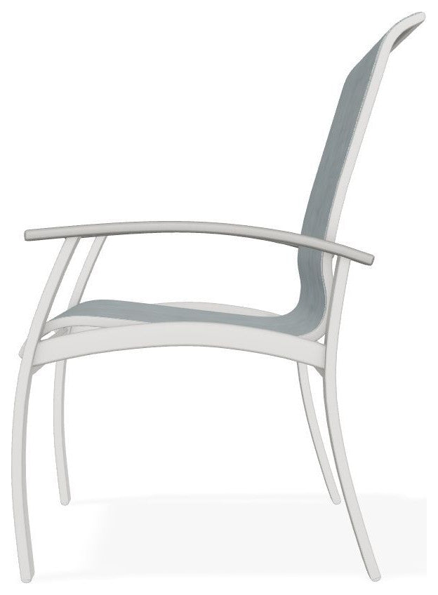 Belle Isle Sling Outdoor Dining Chair, Charm/Snow