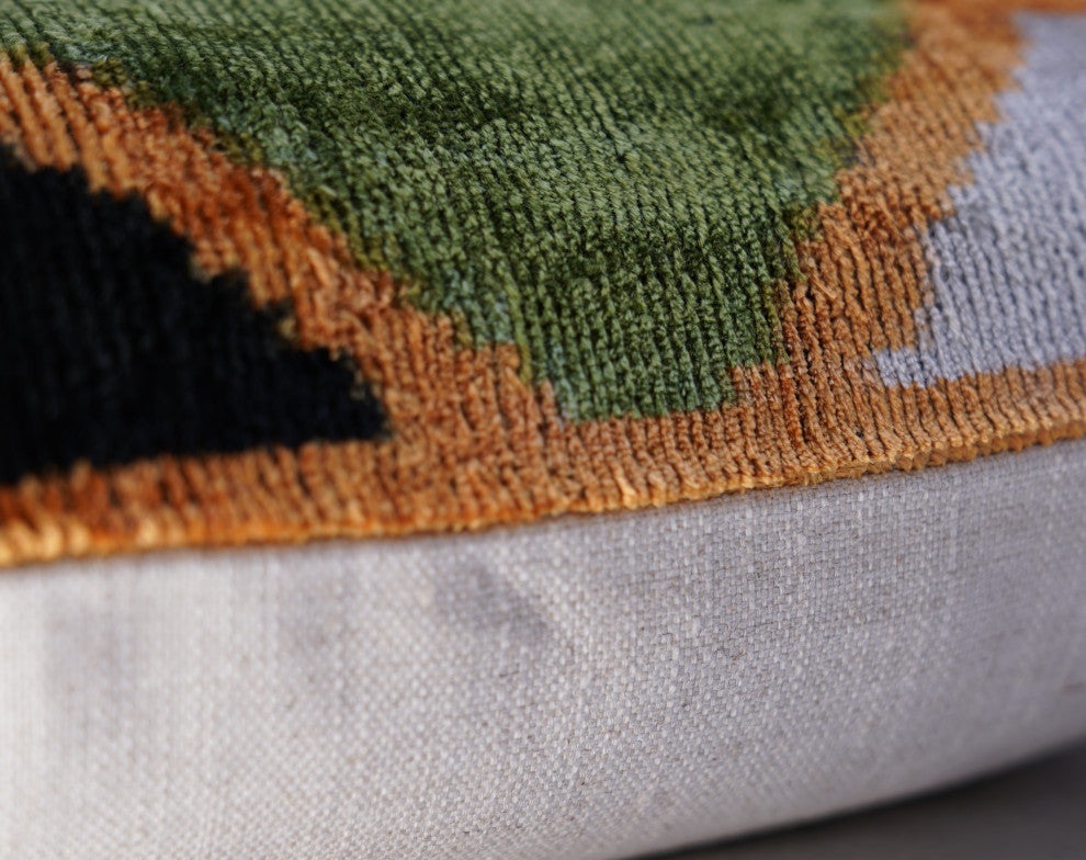Canvello Handmade Gold Army Green Throw Pillows 16x16 inch