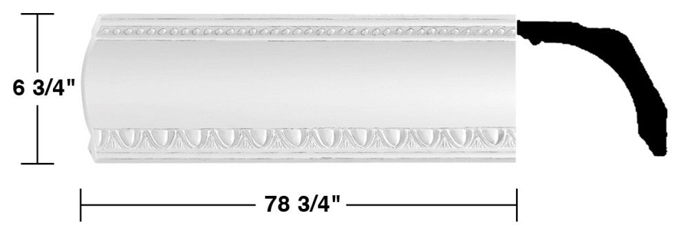 Cornice White Urethane Gwendolyn Ornate Design 12 Pieces Totaling 945" Length