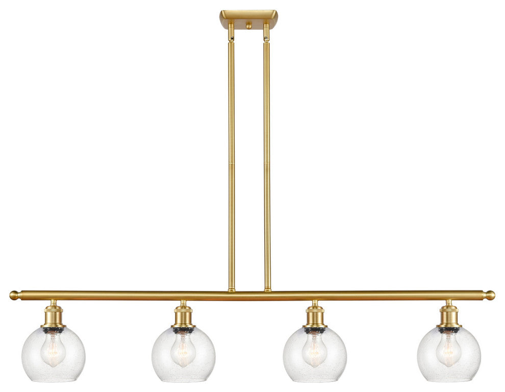 Innovations 516-4I-SG-G124-6-LED 4 Light 48" Island Light, Satin Gold