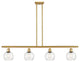 Innovations 516-4I-SG-G124-6-LED 4 Light 48" Island Light, Satin Gold