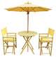 Bamboo 4-Piece Round Table Set, Nude