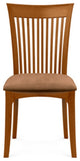 Copeland Sarah Upholstered Sidechair, Autumn Cherry, Dark Brown Microsuede