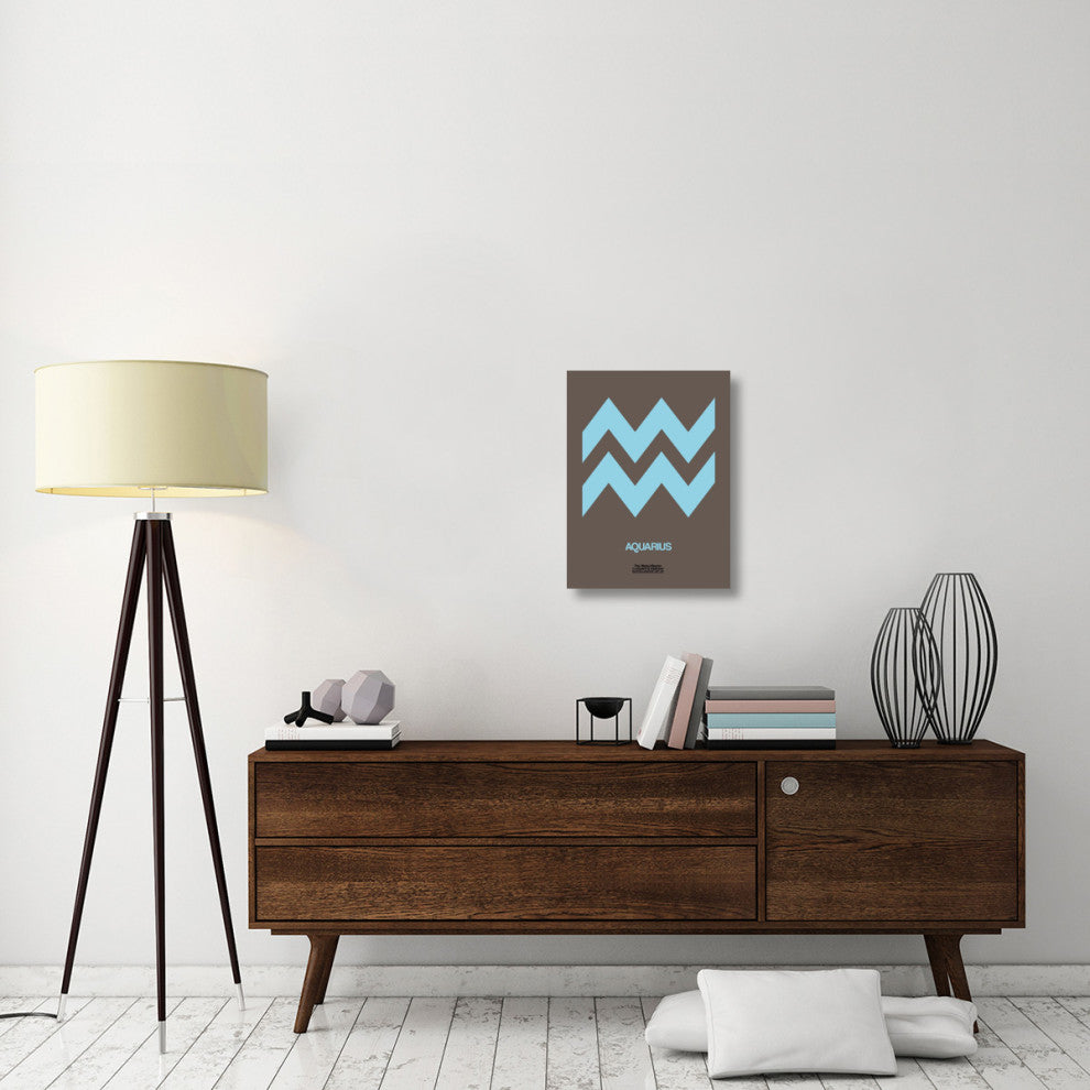 "Aquarius Zodiac Sign Blue" Fine Art Print