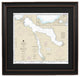 Poster Size Framed Nautical Chart, Lake Charlevoix, Lake Michigan, 36x33.25