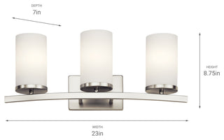 Bath 3-Light, Brushed Nickel