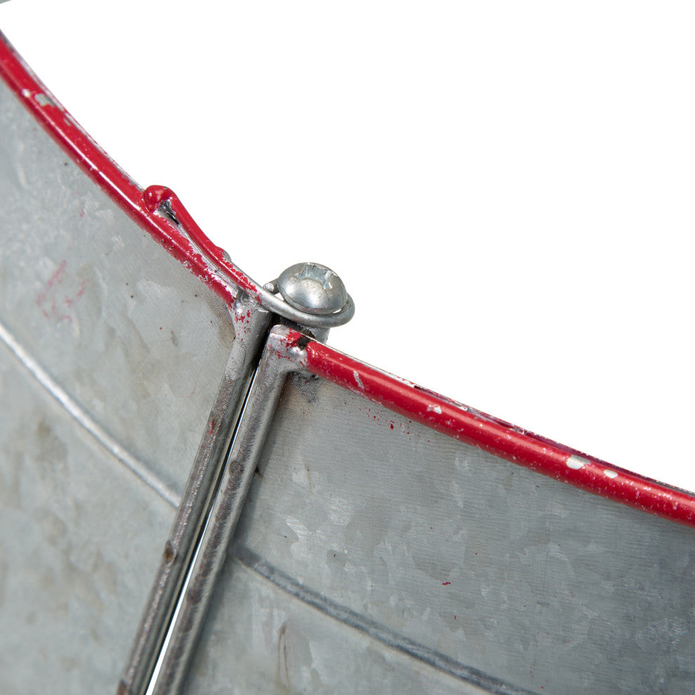 Metal Woven Tree Collar, 26"D, Galvanized