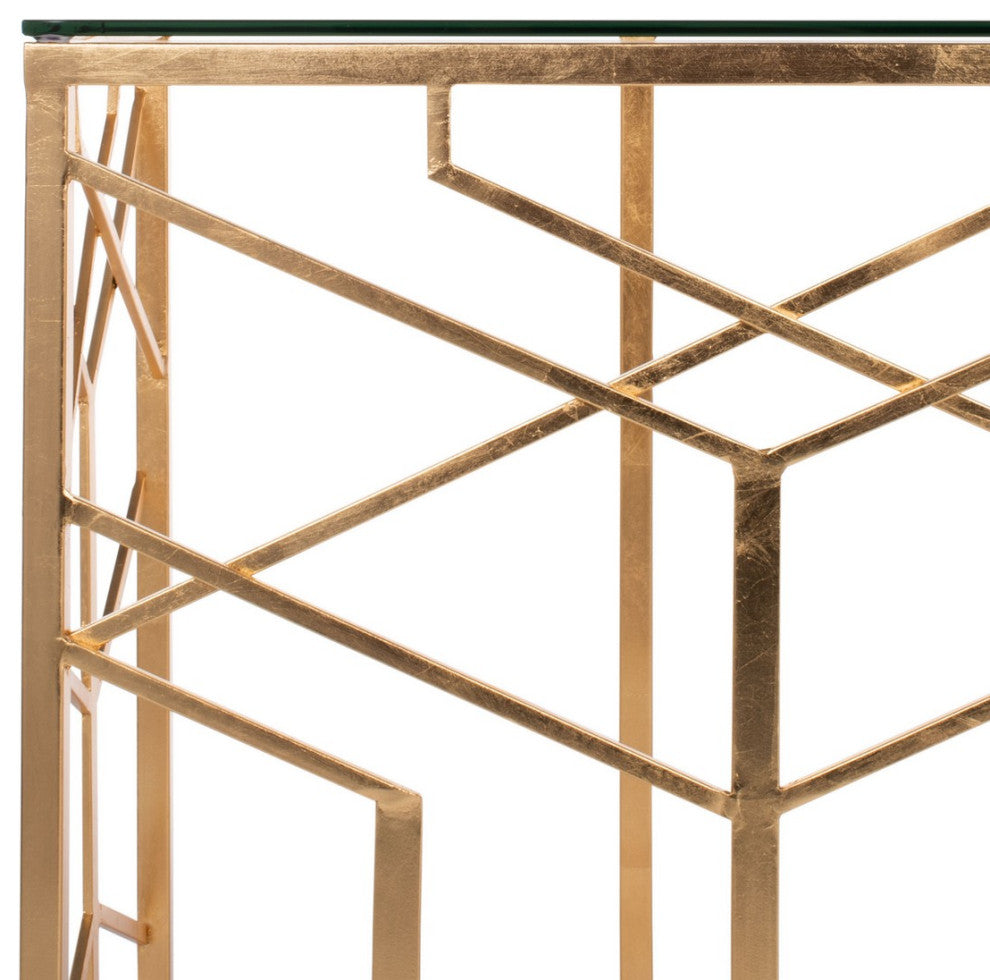 Safavieh Sean Gold Leaf Console Table Gold