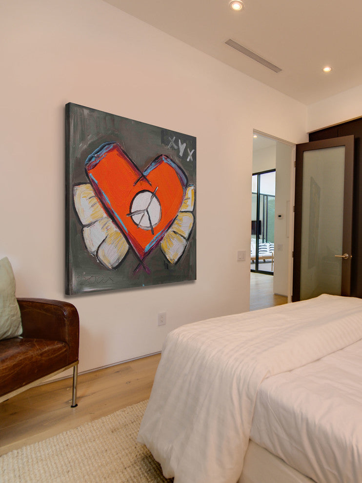 "Sore Heart" Painting Print on Canvas by Tori Campisi