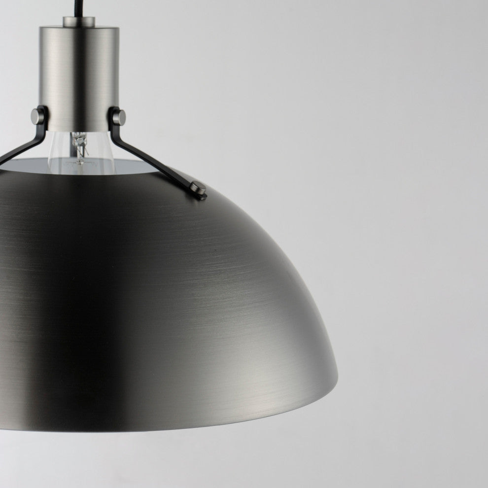 Maxim 12045 Dawn 15"W Pendant - Antique Brass / Black