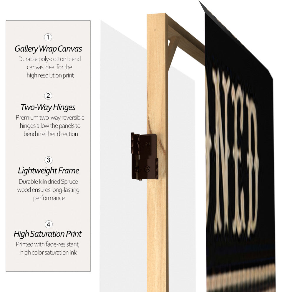 6' Tall Double Sided Grapes and Cherries Canvas Room Divider