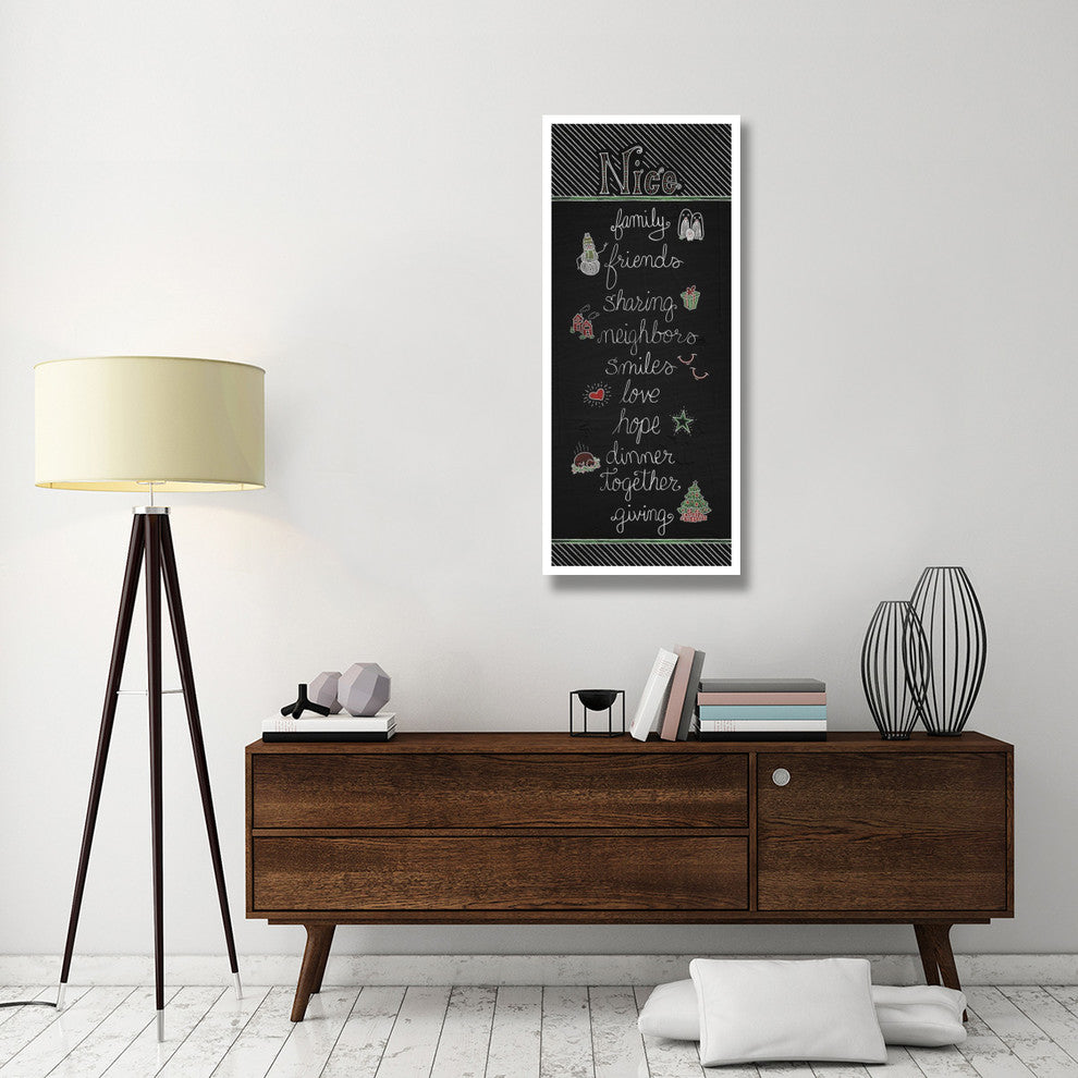 "Christmas Chalkboard Nice" Digital Paper Print by Elyse DeNeige, 22"x52"