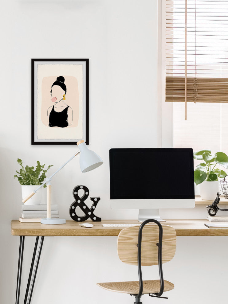 "Perfect Hair Bun" Framed Painting Print, 20x30