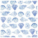 "Coastal Birds Pattern IV" Digital Paper Print by Farida Zaman, 20"x20"