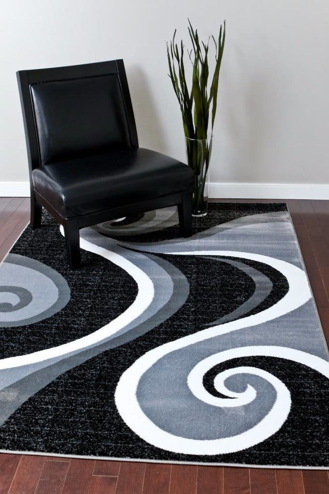 Persian Rugs Modern Trendz Collection 0327, Gray, 5'2"x7'2"