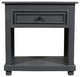 Jenna 1-Drawer Solid Wood Nightstand With Gray Finish