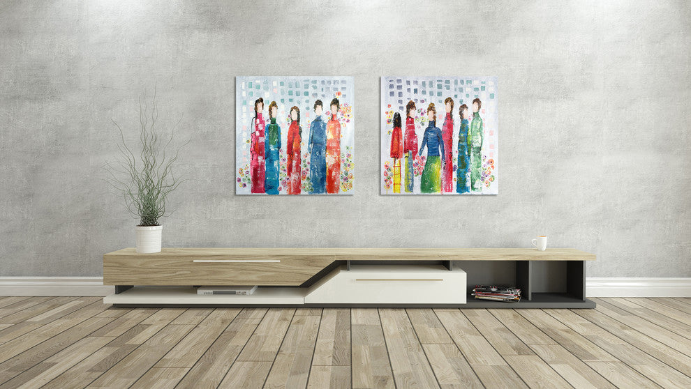 Happy Day- Abstract Hand Painted Canvas Artwork