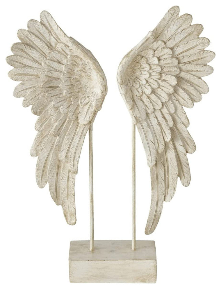 Angel Wings Decorative Free Standing Sculpture, 15 Inches
