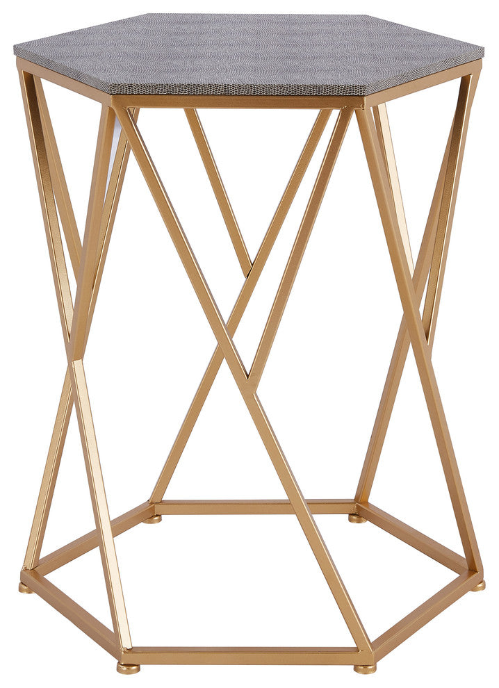 Cressa Faux Shagreen Table, End Table