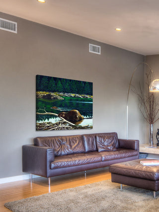 "Lowland Beaver" Painting Print on Wrapped Canvas