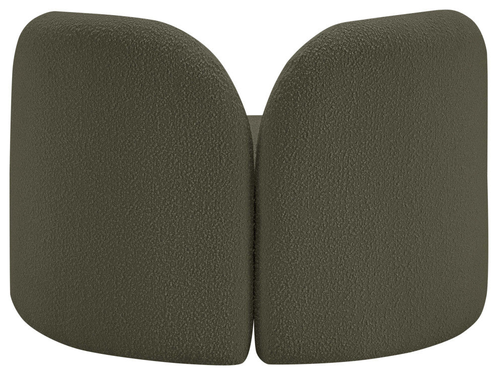 Daphne Upholstered Chair/Loveseat/Sofa, Olive, Boucle Fabric, Chair
