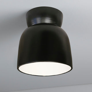 Hourglass Outdoor Flush-Mount, Carbon/Matte Black, Incandescent