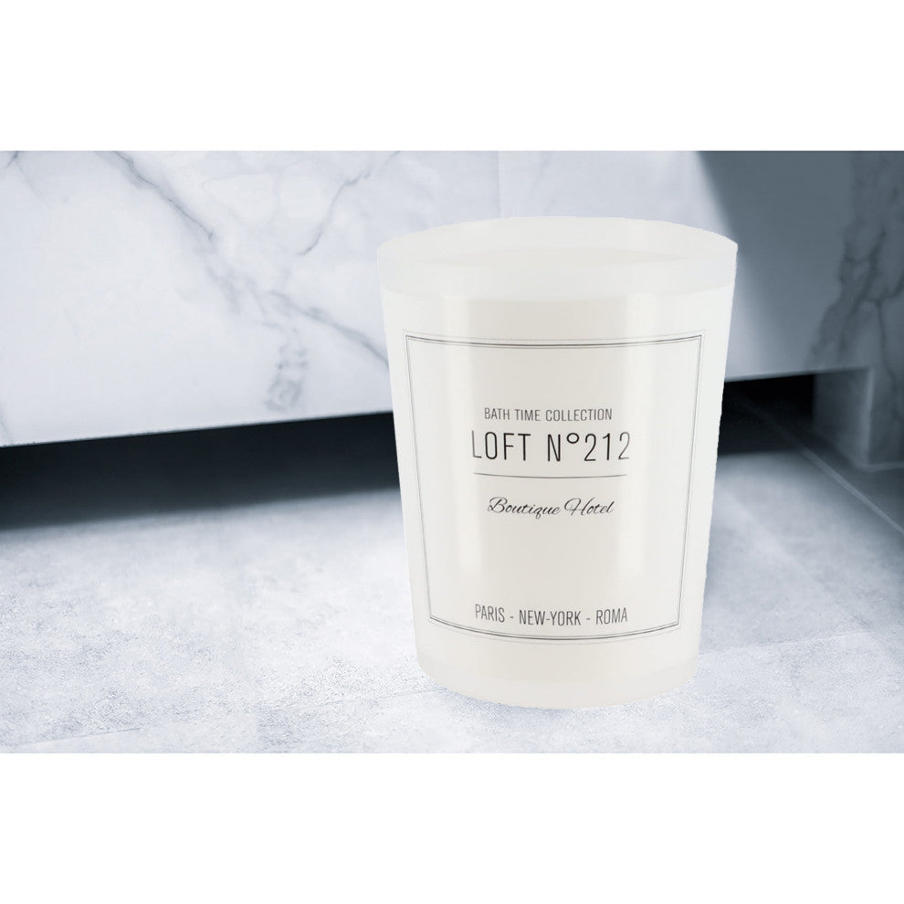 Bathroom Accessories Bath Time Collection, White, Trash Can