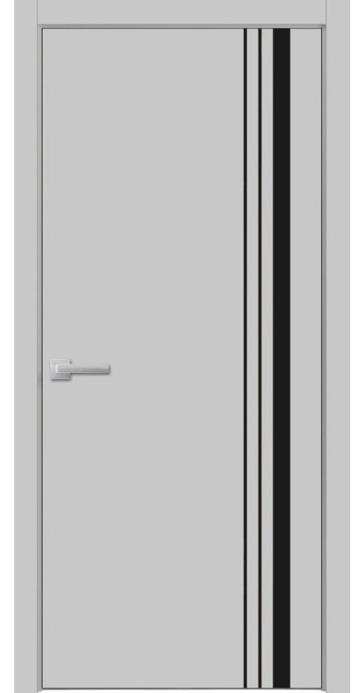 Solid French Door 32 x 80 | Planum 0011 Grey Matte with| Bathroom