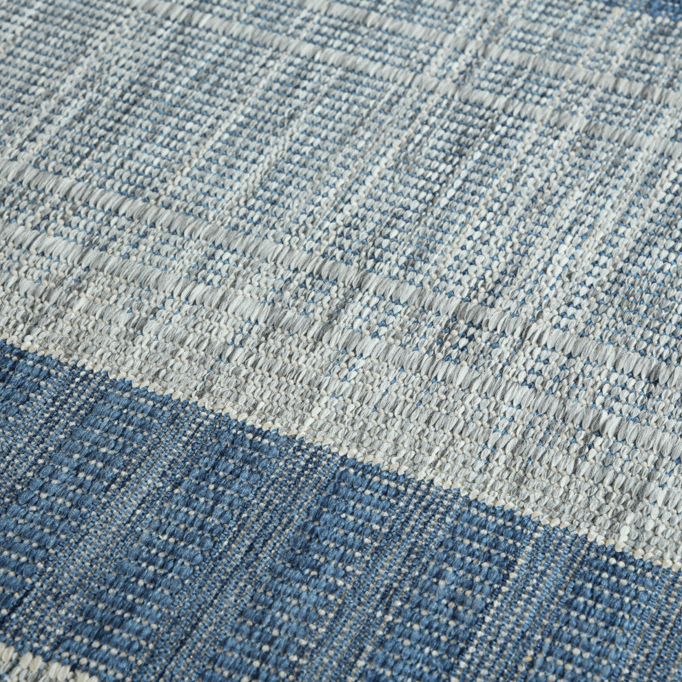 Maryland Blessy Indoor/Outdoor Area Rug, Blue, 4' x 6', Striped