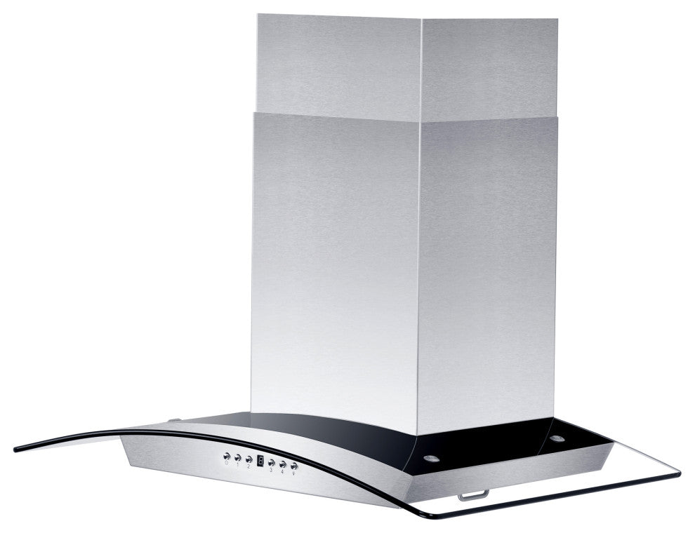 ZLINE 30" Wall Mount Hood, Stainless Steel and Glass With Crown Molding KZCRN-30