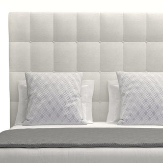 Nativa Interiors Moyra Box Bed, Off White, Ca King, Headboard Height: Medium
