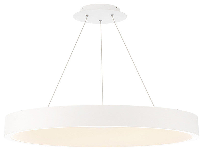 Corso 18" LED Pendant 3000K, Black, White, 42", 3000k